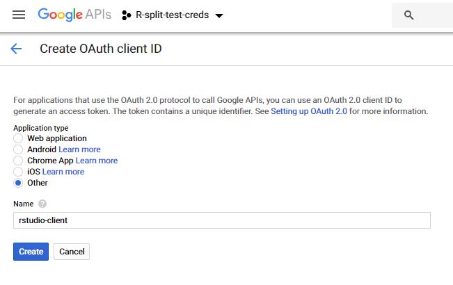 creat oauth client ID