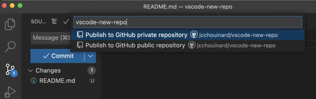 publish to github repository