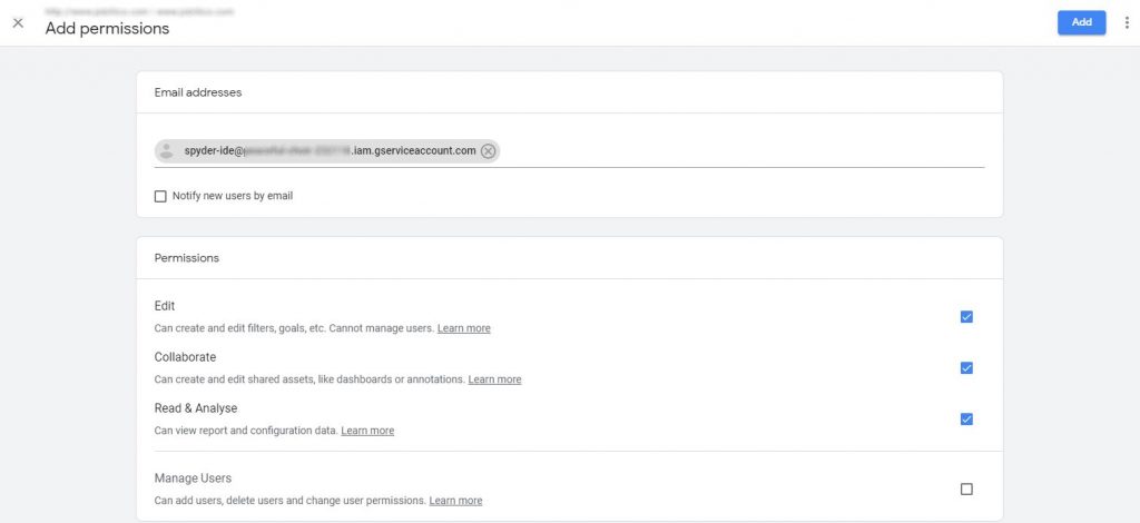 Give Your Service Account Access to Your Google Analytics Data