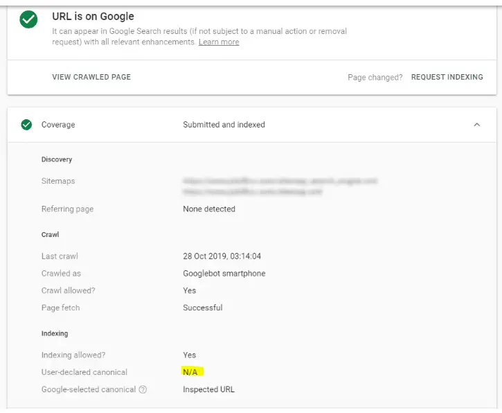 Wrong Canonical Tag in Google Search Console