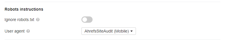Change Ahrefs User Agent