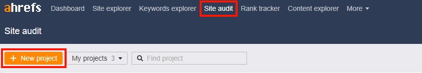Ahrefs Site Audit