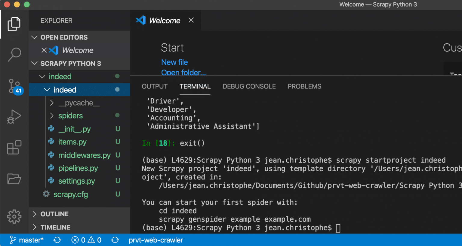 Web Scraping with Scrapy in Python (Crawler Example) - JC Chouinard