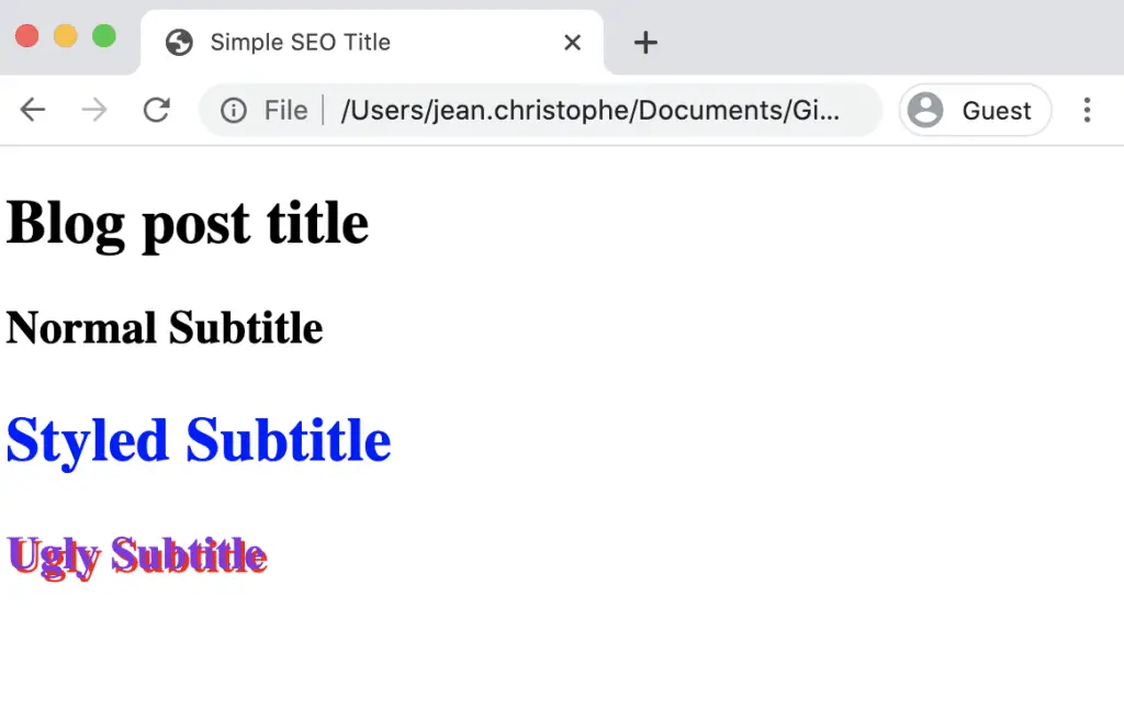 Inline CSS Styling