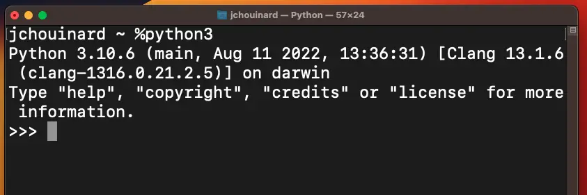 python interactive mode in terminal