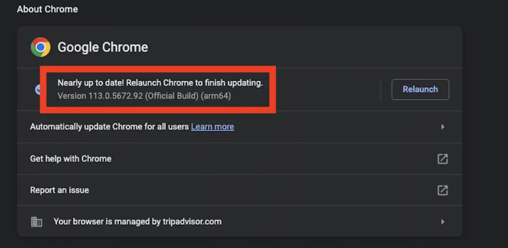 Find your chrome version